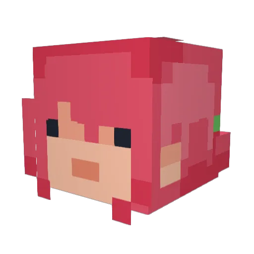 Bnlnt Minecraft avatar head, 3D render
