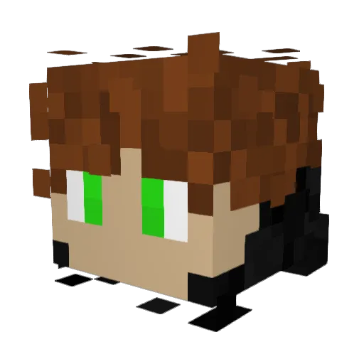 Bnnyyy Minecraft avatar head, 3D render