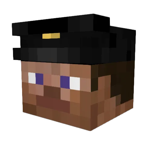 Bnvdr Minecraft avatar head, 3D render