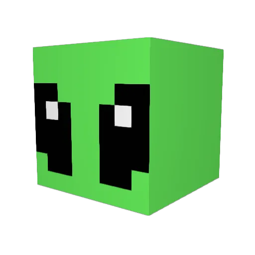 Bnwan Minecraft avatar head, 3D render