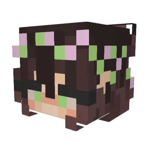 Bnziii Minecraft avatar head, 3D render