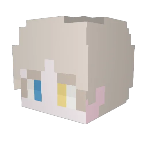 Bo1at Minecraft avatar head, 3D render