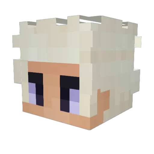 Bo1z_ Minecraft avatar head, 3D render