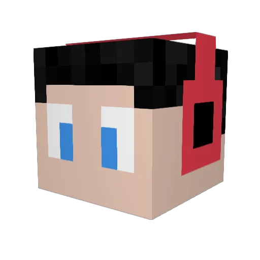 Bo4ka7a Minecraft avatar head, 3D render
