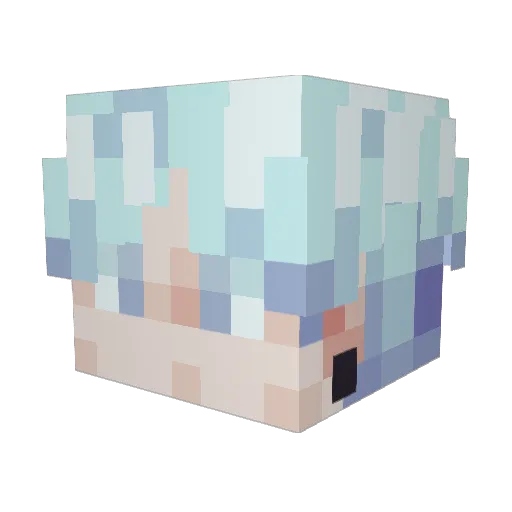 Bo55ik Minecraft avatar head, 3D render