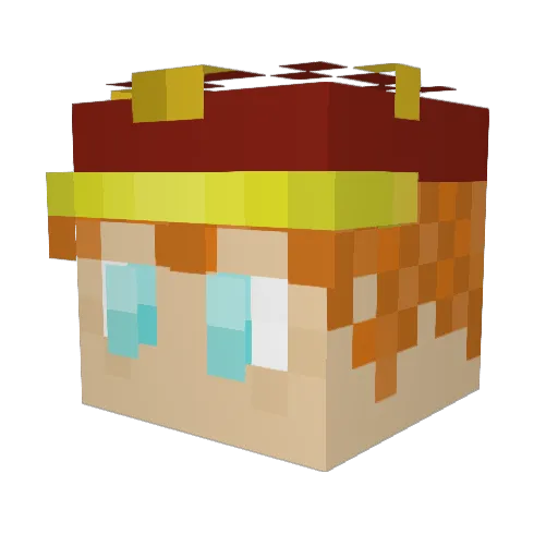 BoBerry01 Minecraft avatar head, 3D render
