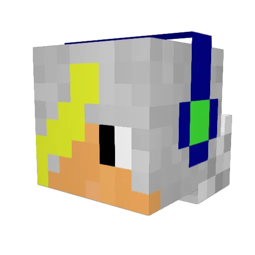BoBobrik Minecraft avatar head, 3D render