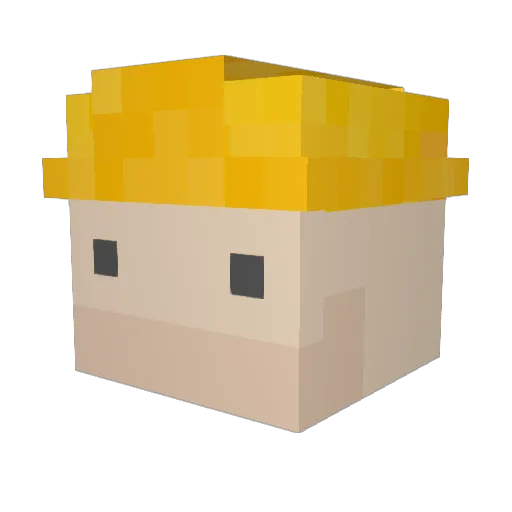 BoBth3builder7 Minecraft avatar head, 3D render