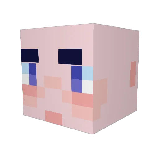 BoBurton Minecraft avatar head, 3D render