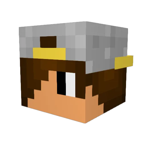 BoD_zA Minecraft avatar head, 3D render