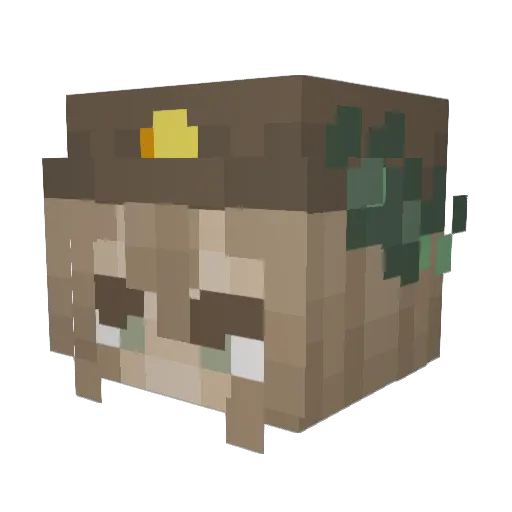BoDaggy Minecraft avatar head, 3D render