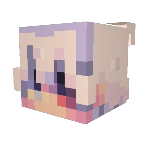 BoDo_The_Banana Minecraft avatar head, 3D render