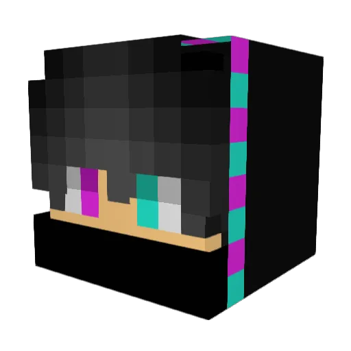 BoGu_24 Minecraft avatar head, 3D render