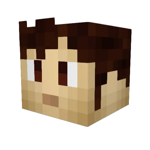 BoKia Minecraft avatar head, 3D render
