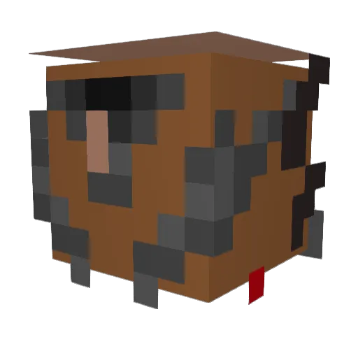 BoLoot Minecraft avatar head, 3D render