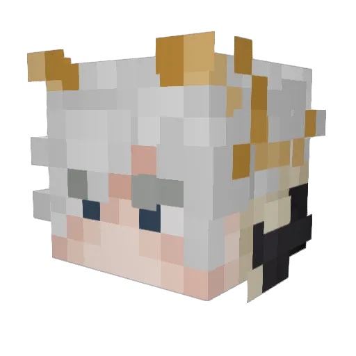 BoMBeReQ Minecraft avatar head, 3D render