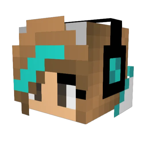 BoNol Minecraft avatar head, 3D render