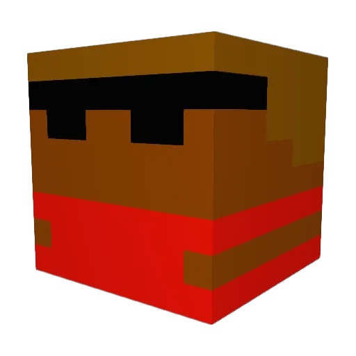 BoZiggidan Minecraft avatar head, 3D render