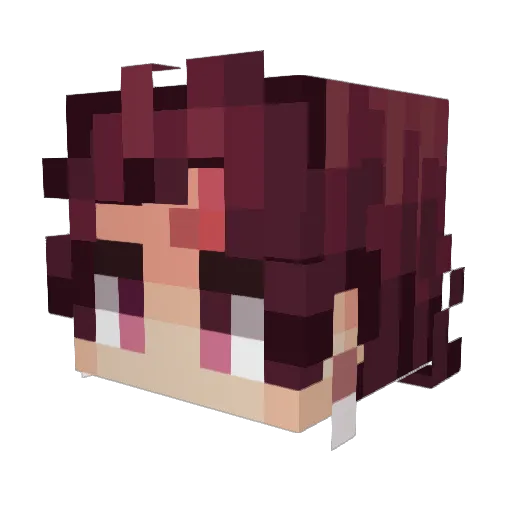 Bo_ENZO Minecraft avatar head, 3D render