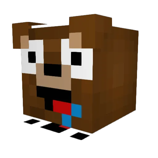 Boabu Minecraft avatar head, 3D render