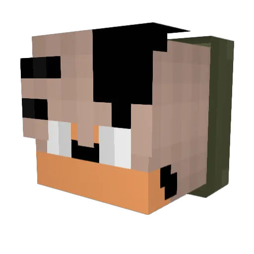Boaderlein_HD Minecraft avatar head, 3D render