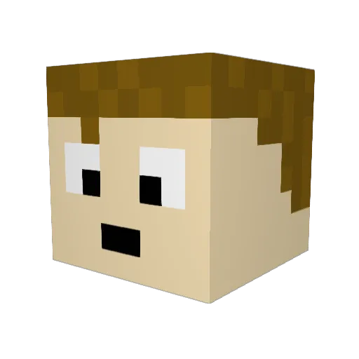 BoarChili Minecraft avatar head, 3D render