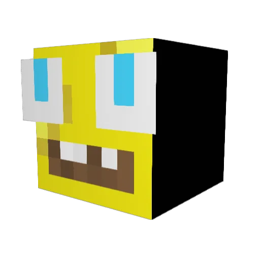 BoatCheeze Minecraft avatar head, 3D render