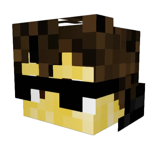 BoatOPDude Minecraft avatar head, 3D render