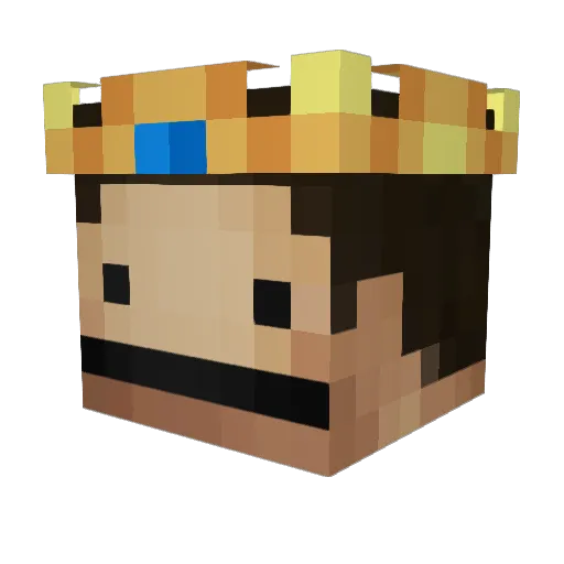 Boatgrain Minecraft avatar head, 3D render