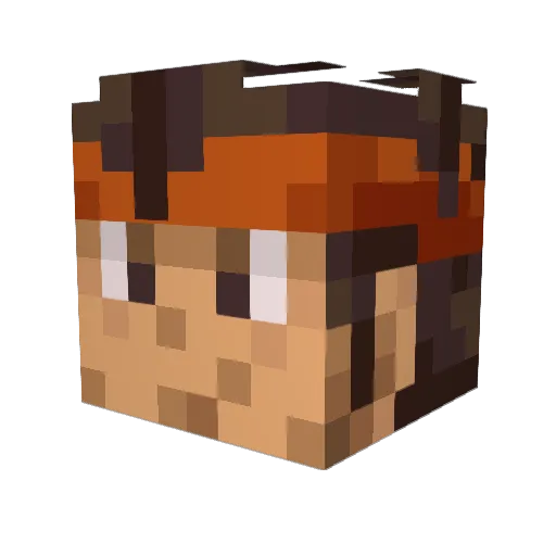 Boatsma Minecraft avatar head, 3D render