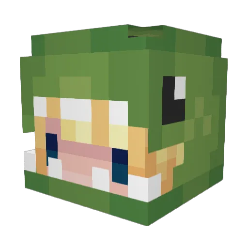 Boazz Minecraft avatar head, 3D render