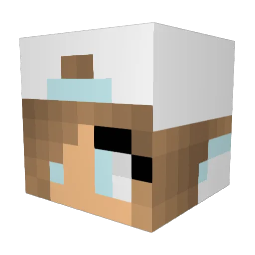 Bob176 Minecraft avatar head, 3D render