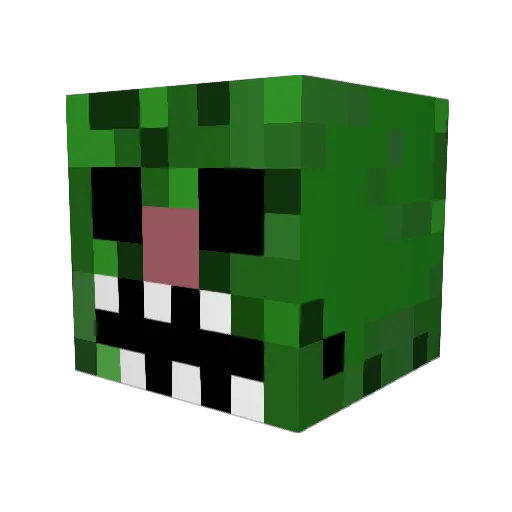 BobBoozer Minecraft avatar head, 3D render