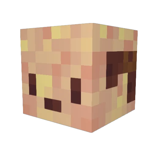 BobDaBuildar Minecraft avatar head, 3D render
