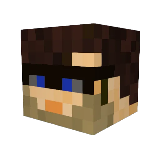BobDeBeck Minecraft avatar head, 3D render