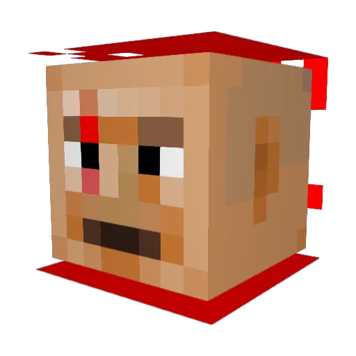 BobGood Minecraft avatar head, 3D render