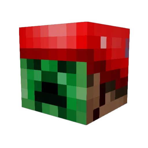 BobKhan Minecraft avatar head, 3D render