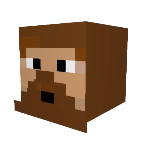 BobMarley_ Minecraft avatar head, 3D render