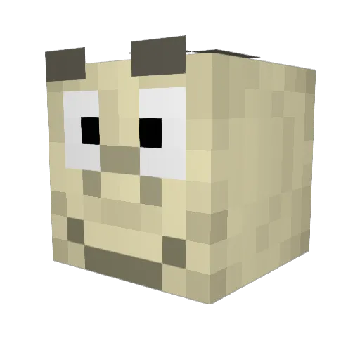 BobMowzie Minecraft avatar head, 3D render