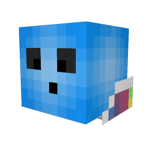 BobRex Minecraft avatar head, 3D render