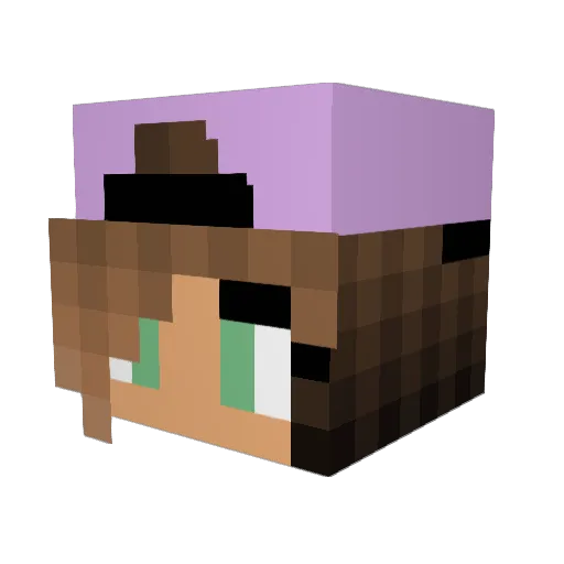 BobSoda Minecraft avatar head, 3D render