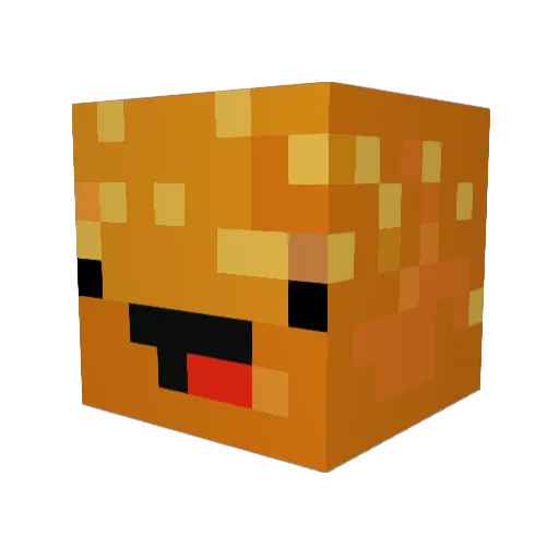BobTheBurger Minecraft avatar head, 3D render