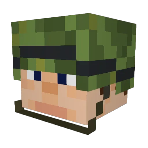 BobTheDefender Minecraft avatar head, 3D render