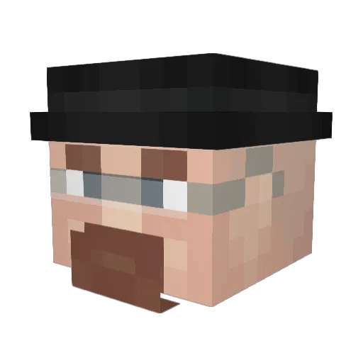 BobTheHyuman Minecraft avatar head, 3D render