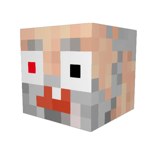 BobTheMann Minecraft avatar head, 3D render