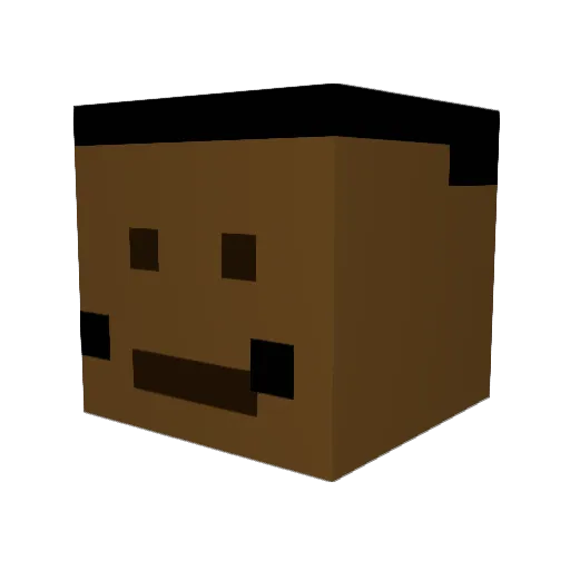 BobXChickenKid Minecraft avatar head, 3D render