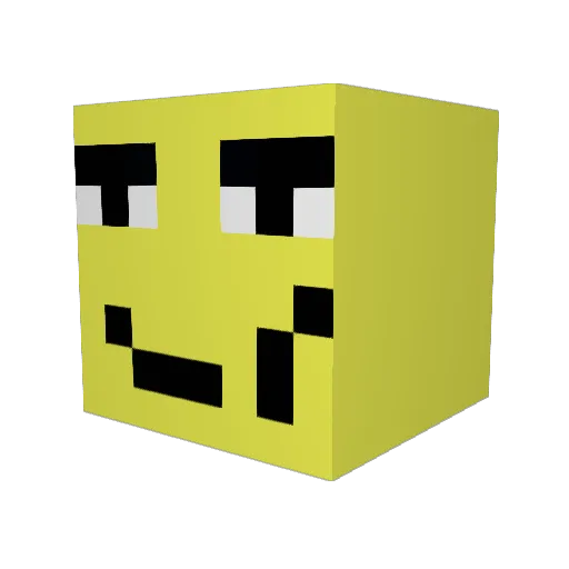 Bob_Allen Minecraft avatar head, 3D render