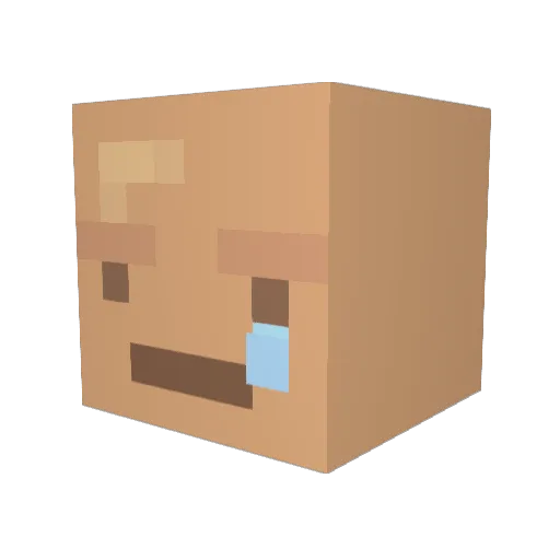 Bob_Chapek Minecraft avatar head, 3D render