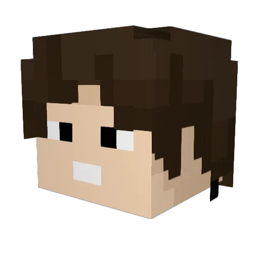 Bob_Cram Minecraft avatar head, 3D render