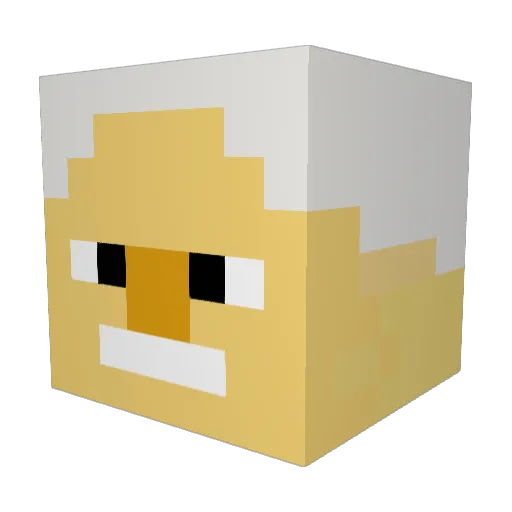Bob_Saget__ Minecraft avatar head, 3D render